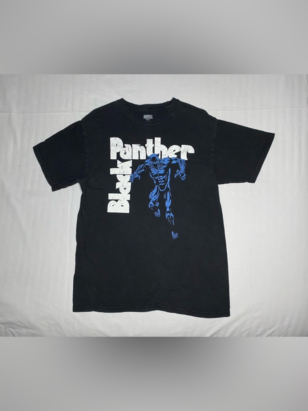 Marvel Comics Black Panther Men’s Black Graphic Tee T-shirt Size Medium M